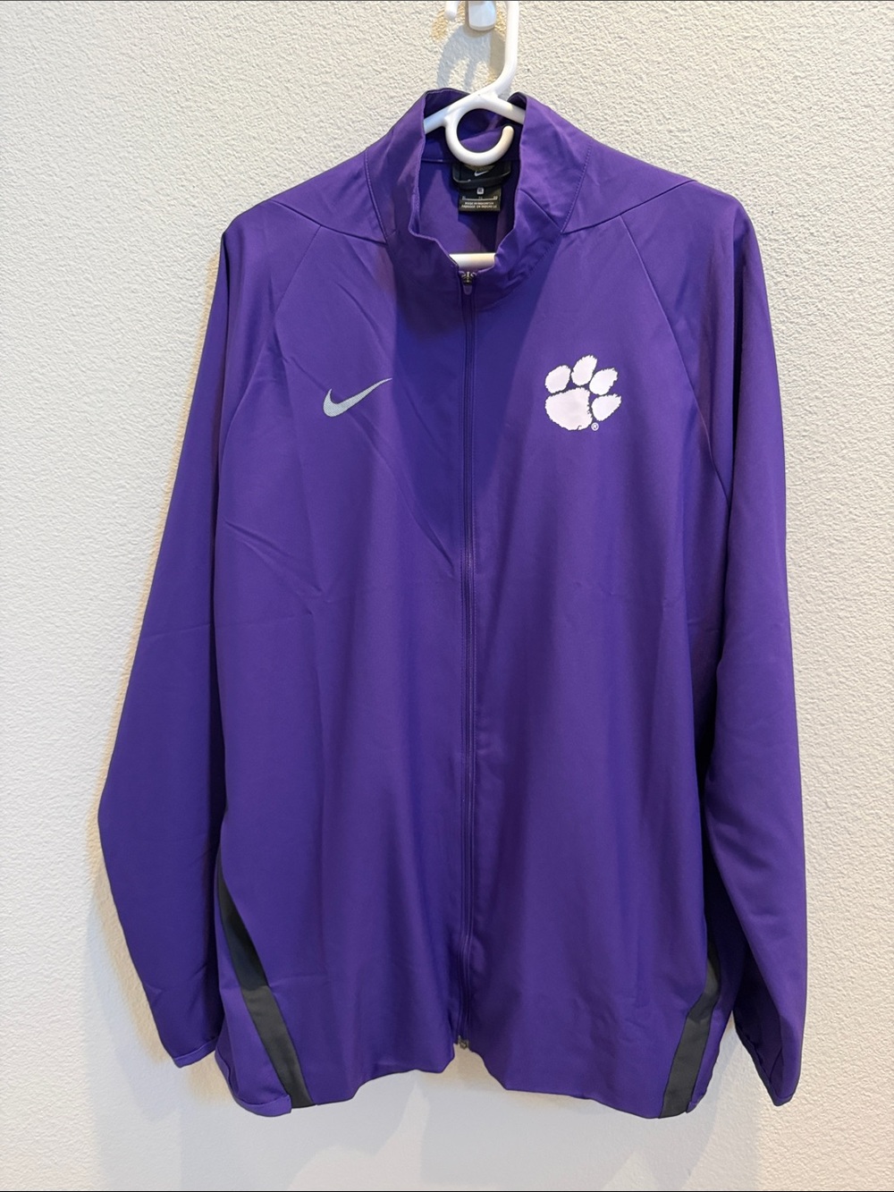 Nike DRI-FIT Men’s Purple Clemson Tigers Paw Track Jacket